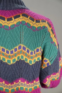 Colorful Chevron Lace Wool Knit Sweater